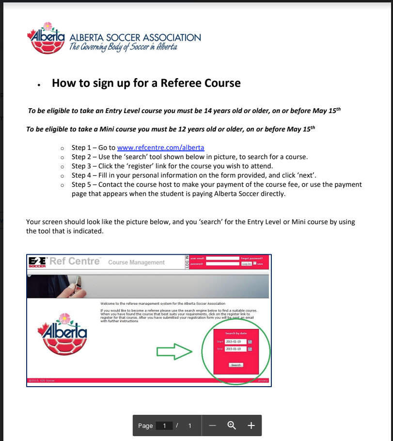 Referee Registration How To